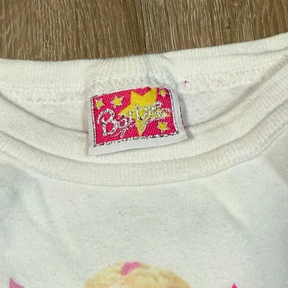 Vintage 90s Barbie long sleeve shirt Girls size 10 made in usa 100% cotton - Picture 4 of 8
